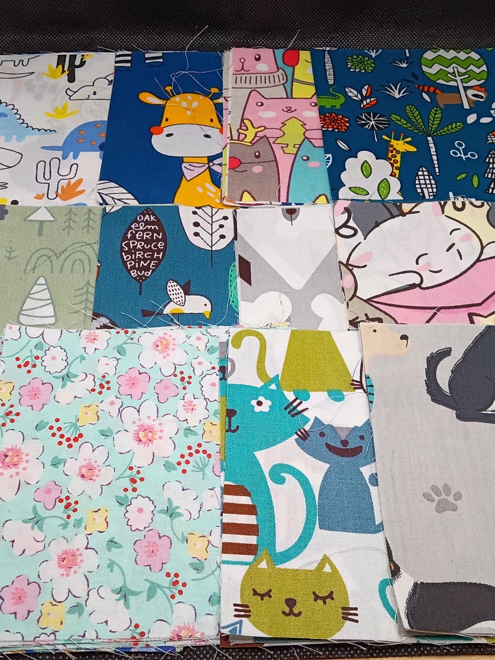 4.50 Inch Precut Squares Cotton Fabrics